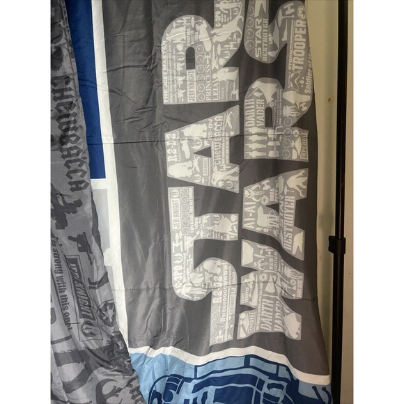 Star Wars Vintage Twin Full 64" X 86" Comforter R2-D2 Luke Vader Imperial Rebel - Picture 2 of 8
